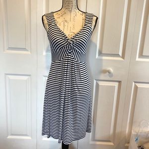 Style & Co. Navy & White Striped Dress